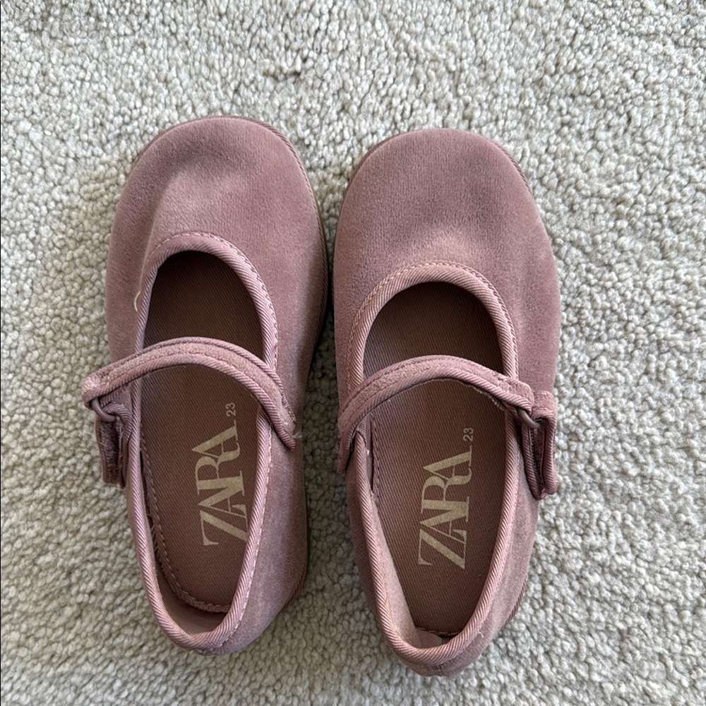 Zara Kids Pink Mary Jane Shoes
